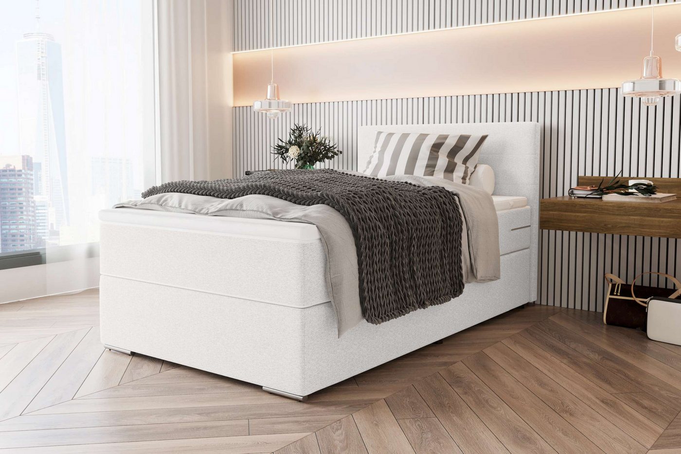 99rooms Boxspringbett Phönix Mini (Schlafzimmerbett, Bett), 90/100/120 x 20 günstig online kaufen