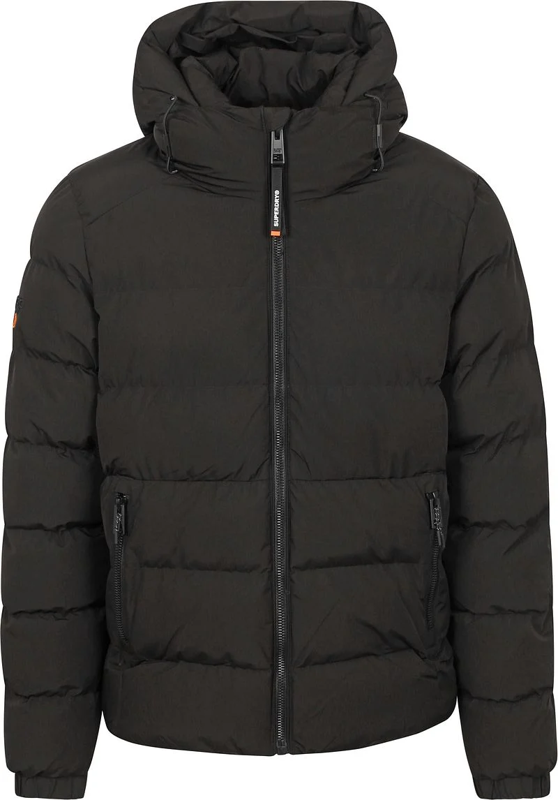 Superdry Pufferjacke Hooded Schwarz - Größe M günstig online kaufen