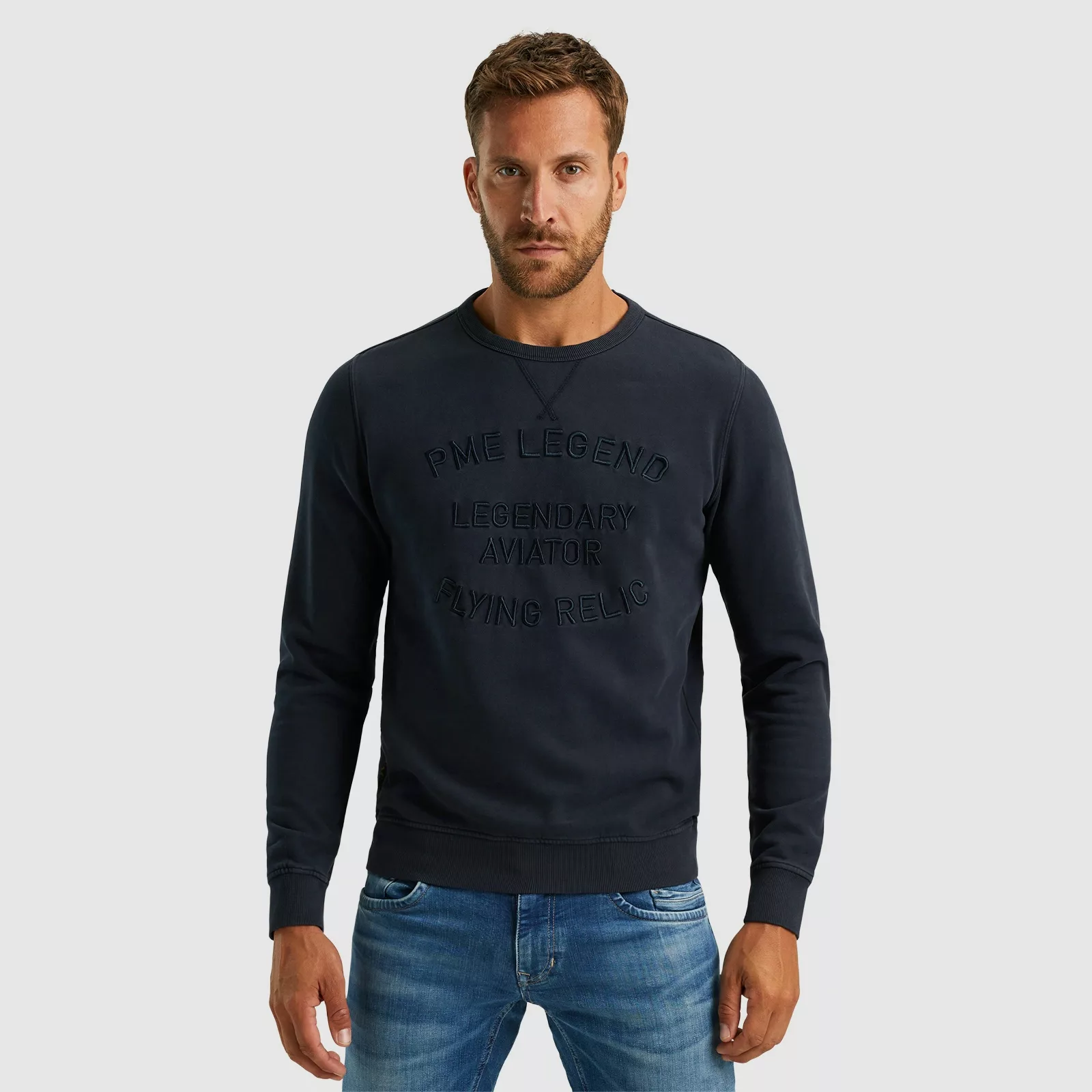 PME LEGEND Sweatshirt "Crewneck gd terry", mit Schriftzug günstig online kaufen