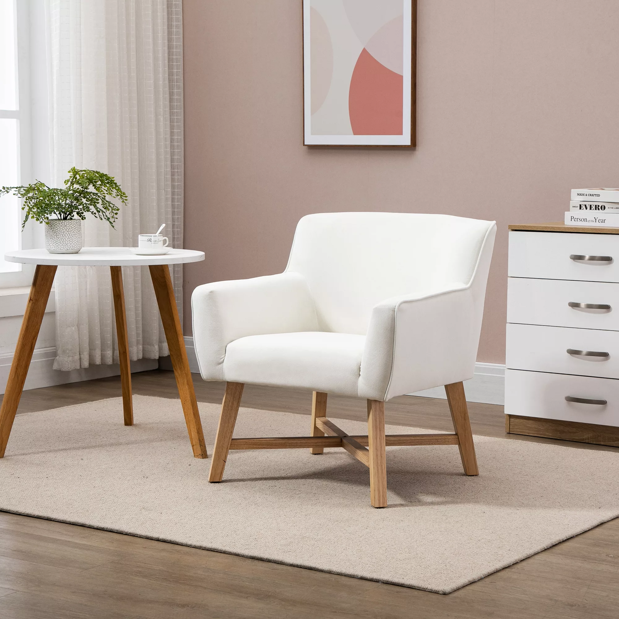 HOMCOM Esszimmerstuhl  Stuhl mit Armlehne, Polsterstuhl, modern, samtartige günstig online kaufen