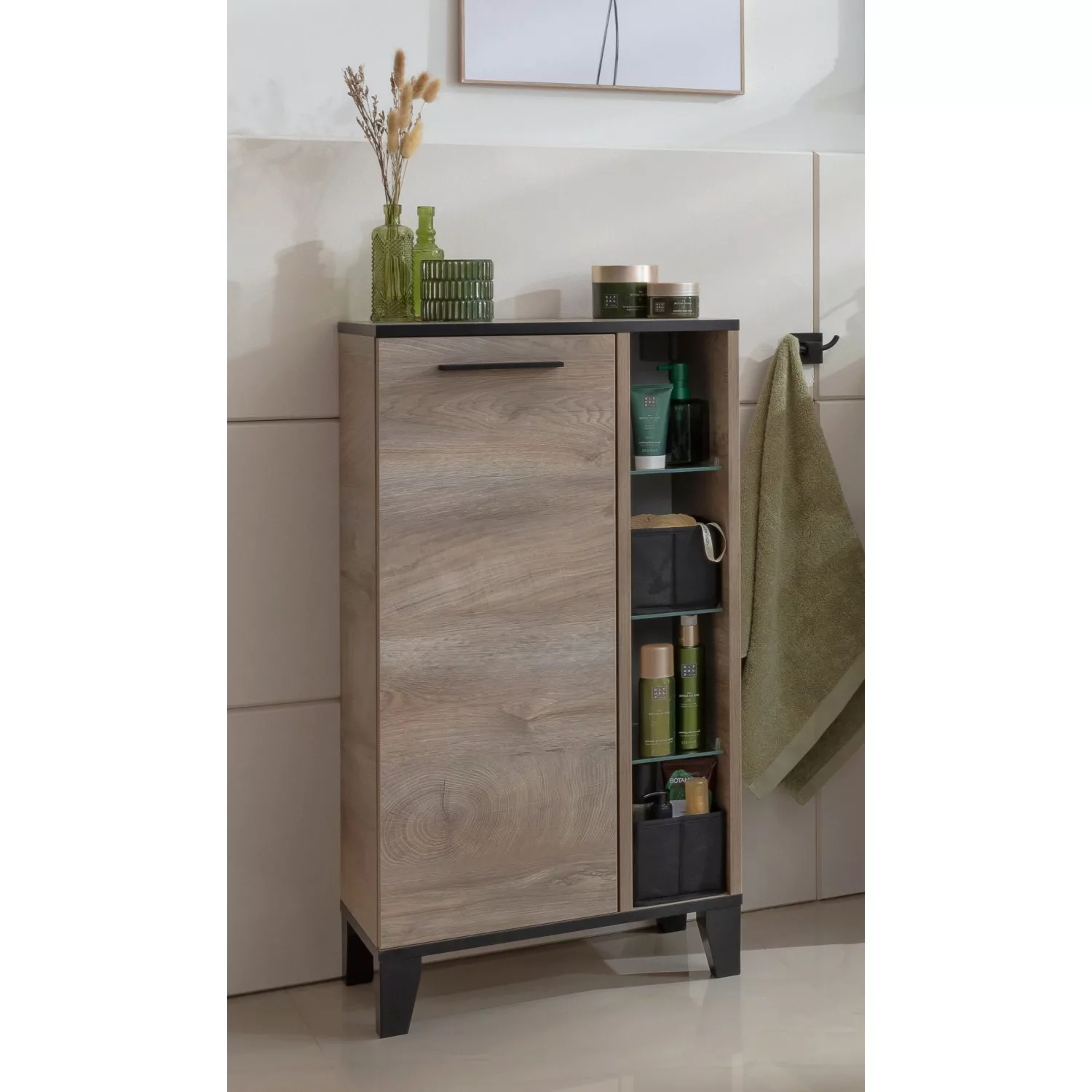 FACKELMANN Midischrank Fackelmann Midischrank TE-A Nature Oak günstig online kaufen