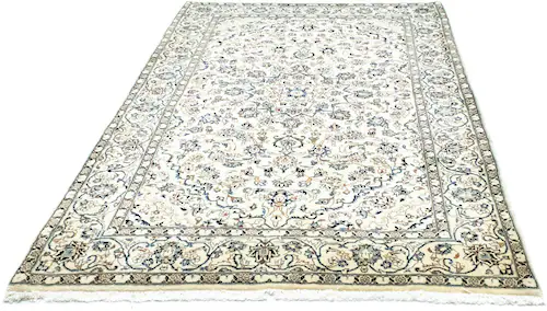 morgenland Wollteppich »Keshan Medaillon Beige 222 x 146 cm«, rechteckig, 1 günstig online kaufen