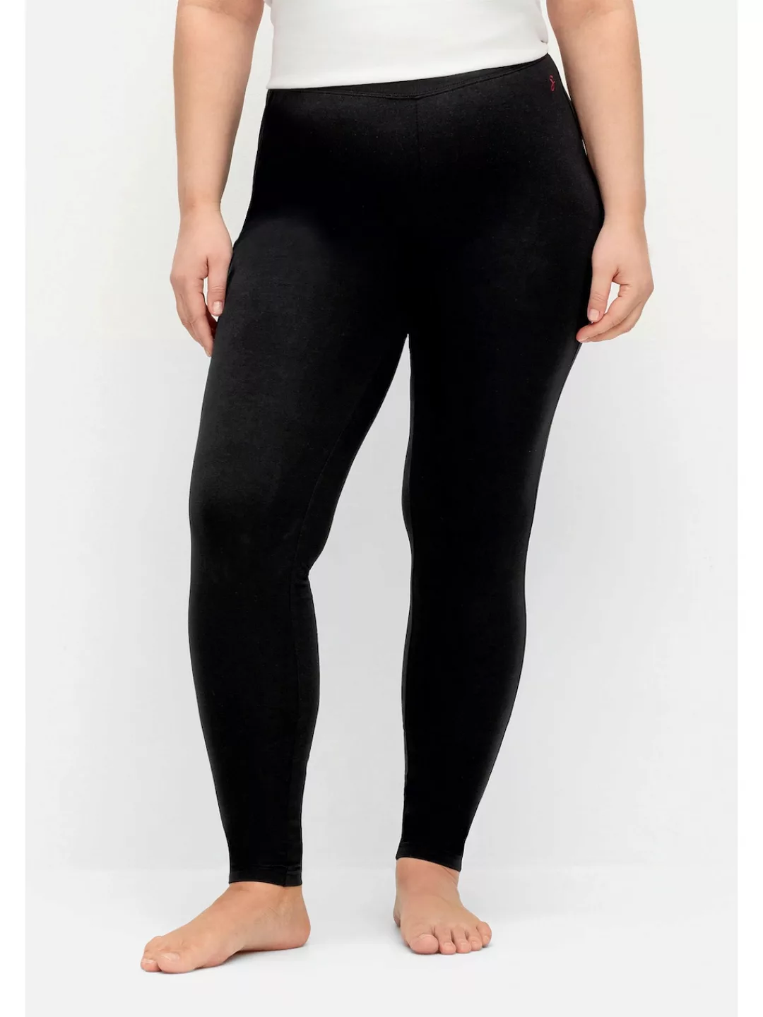 Sheego Leggings "Große Größen", im Doppelpack, aus elastischer Baumwolle günstig online kaufen