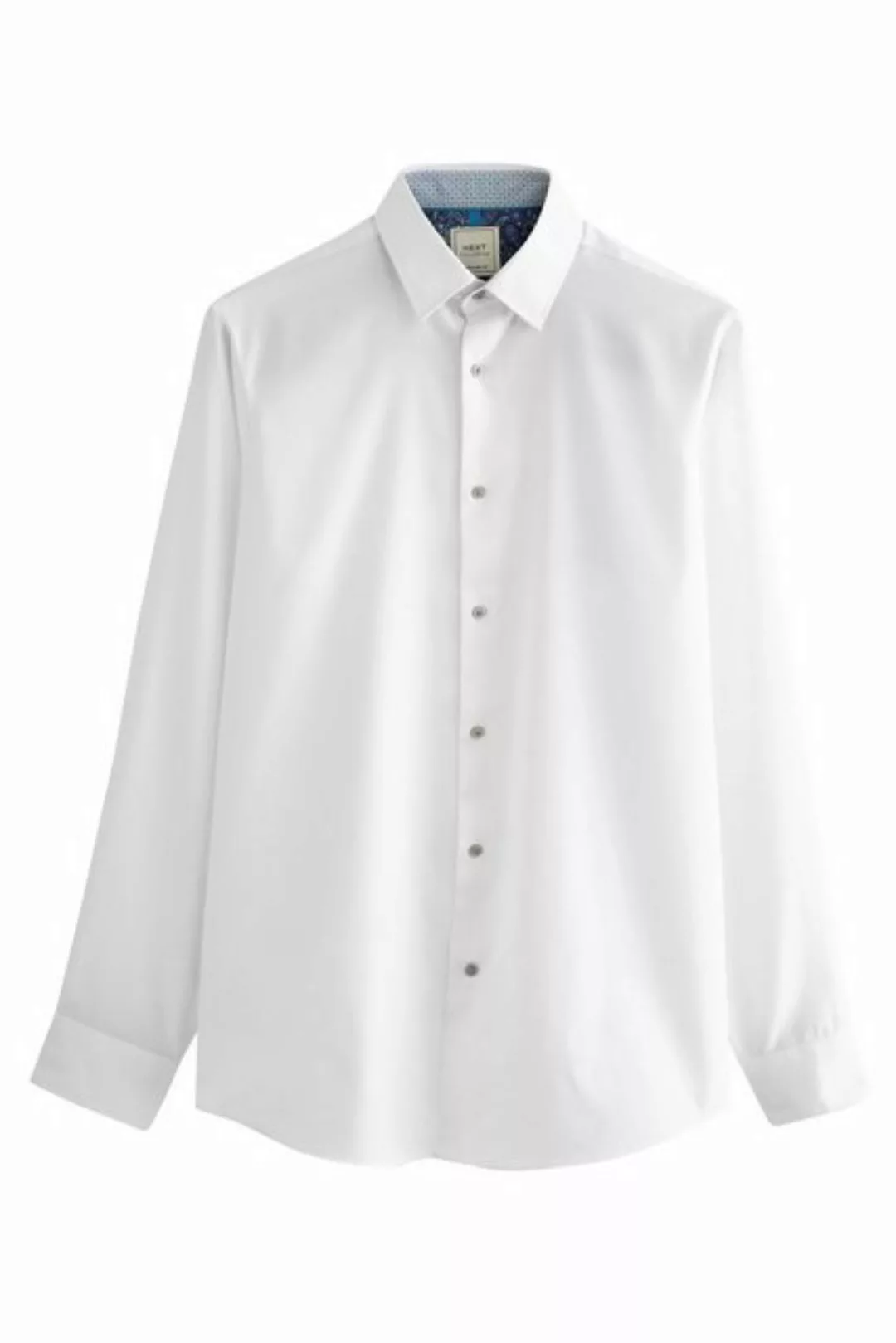 Next Langarmhemd Pflegeleichtes Hemd mit Sportmanschetten + Besatz (1-tlg) günstig online kaufen