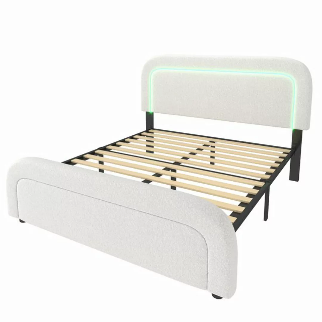 HAUSS SPOLE Polsterbett 160x200cm mit Ladefunktion, LED-Beleuchtung, Ohne M günstig online kaufen