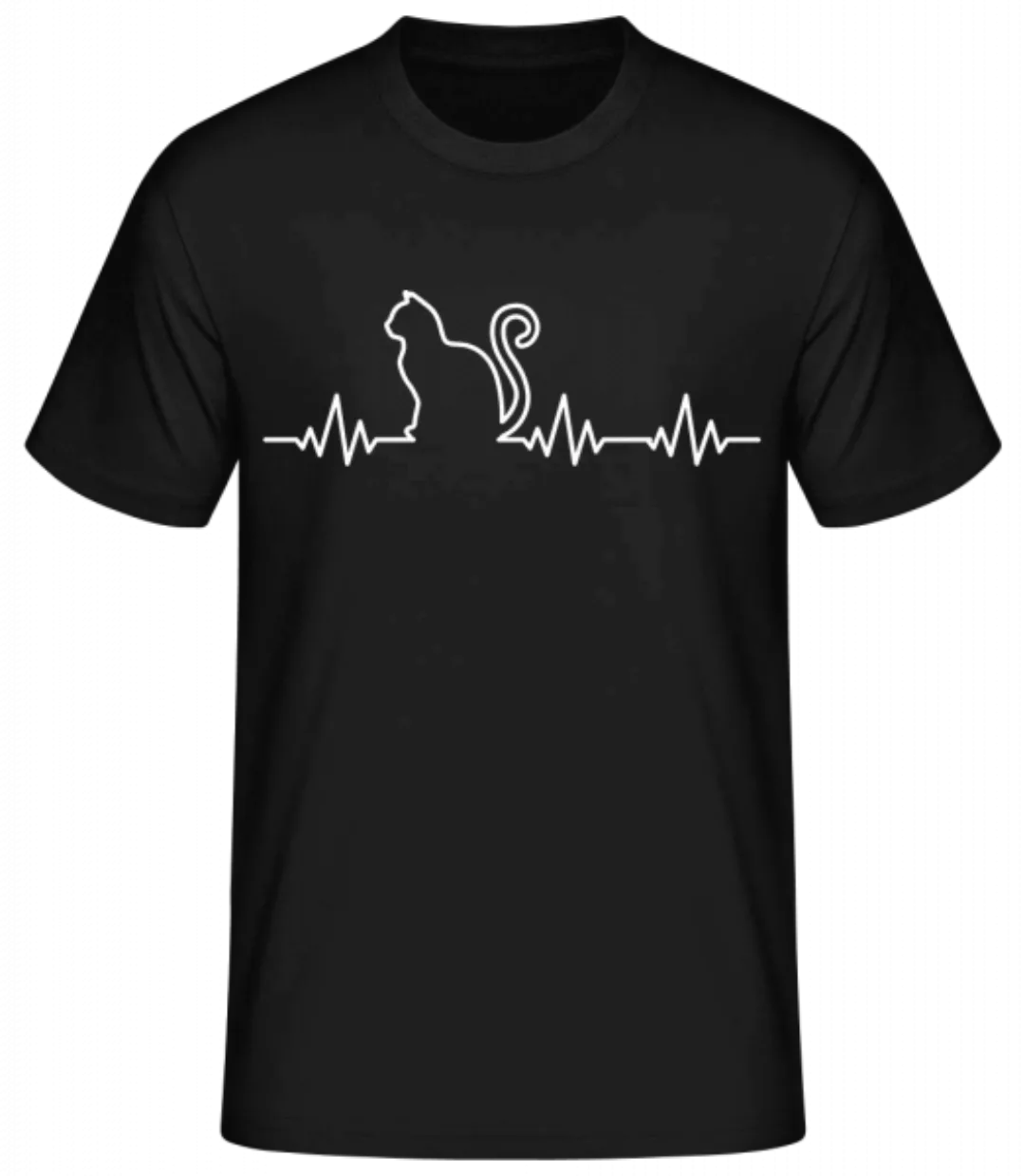 Herzschlag Katze · Männer Basic T-Shirt günstig online kaufen