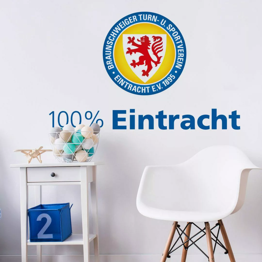 Wall-Art Wandtattoo »Eintracht Braunschweig 100%«, (1 St.), selbstklebend, günstig online kaufen