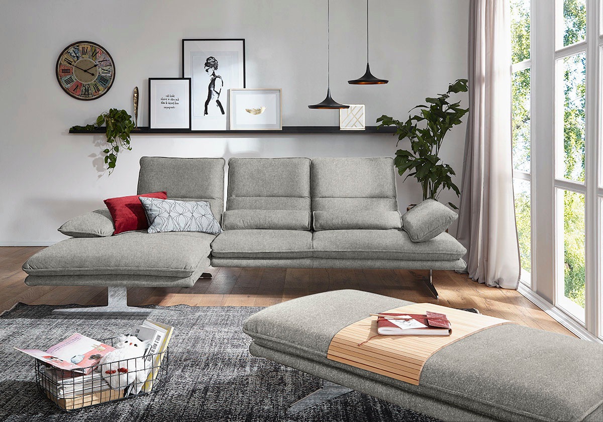 W.SCHILLIG Ecksofa "broadway, Designsofa mit tollem Sitzkomfort, L-Form", S günstig online kaufen