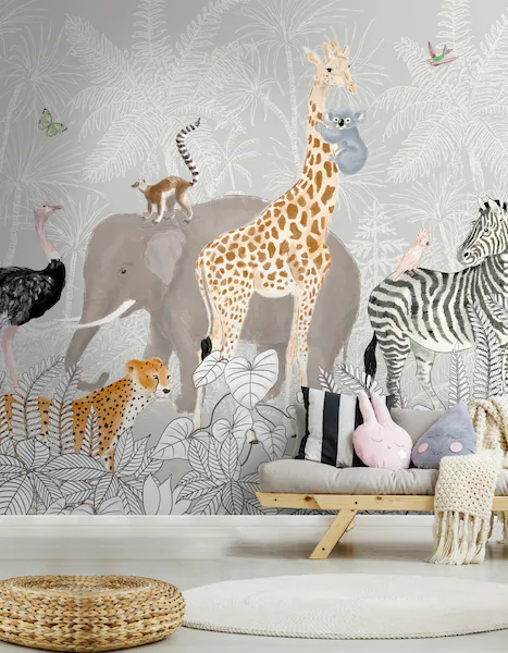 Art for the Home Fototapete Kids jungle  280 x 300 cm günstig online kaufen