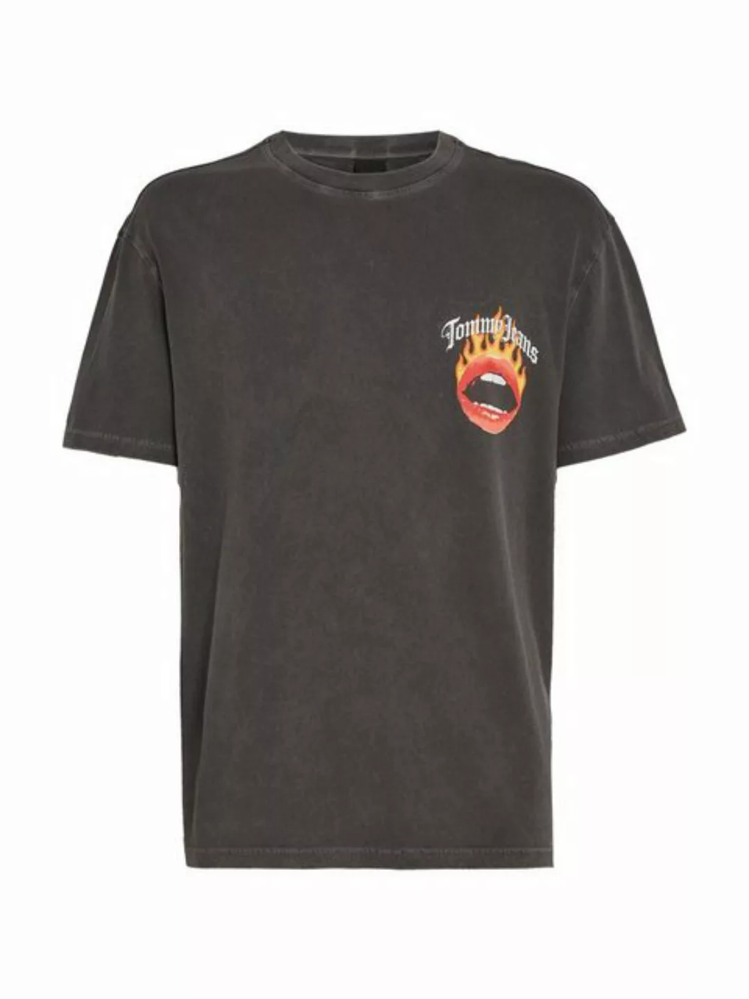 Tommy Jeans T-Shirt TJM REG VINTAGE FIRE LIPS TEE mit Rundhalsausschnitt günstig online kaufen