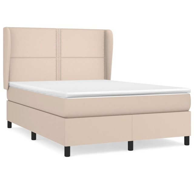 vidaXL Boxspringbett Matratze Cappuccino-Braun 140x190cm Kunstleder1466748 günstig online kaufen