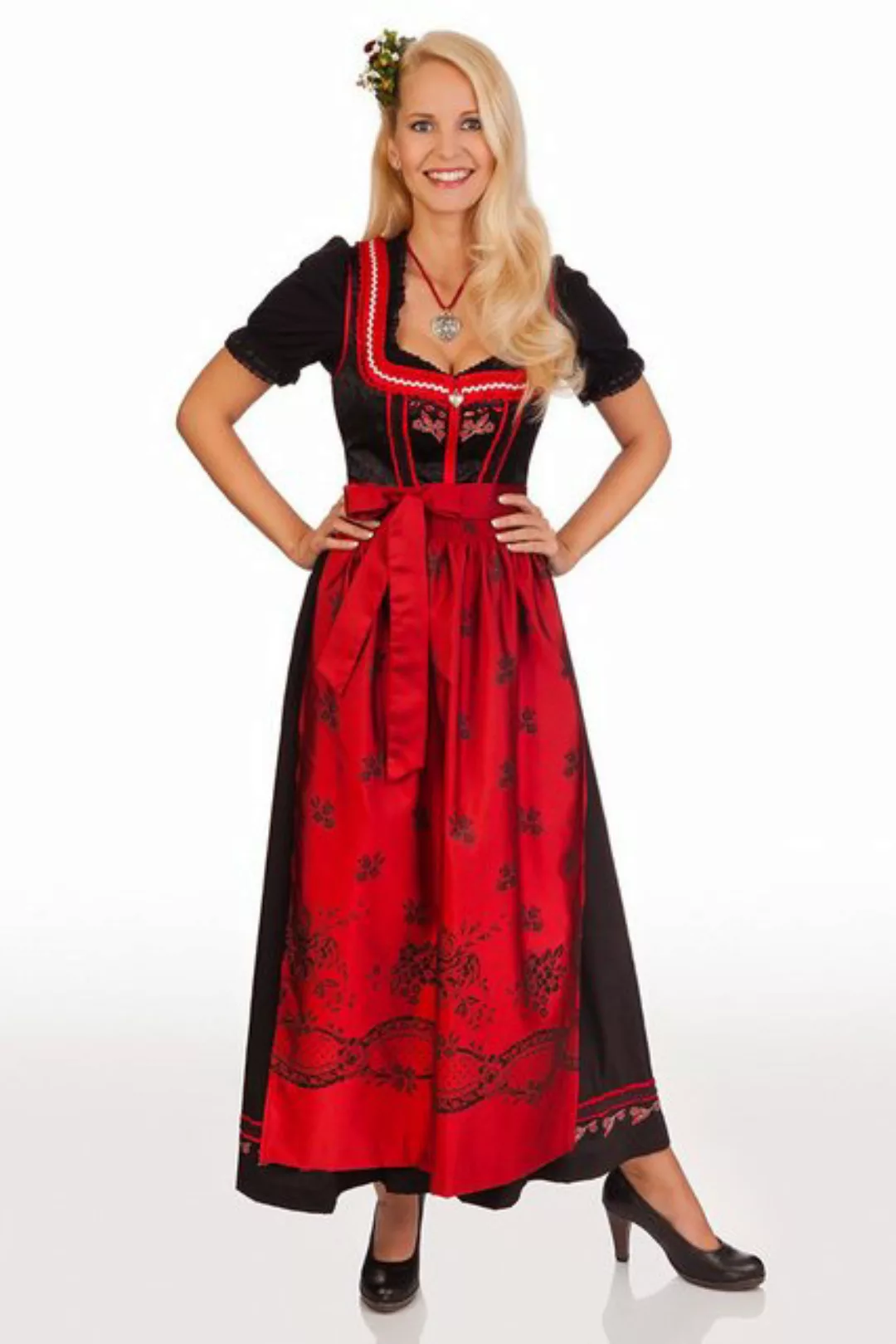 Spieth & Wensky Dirndl Dirndl lang 2tlg. - SAPHIRA - rot günstig online kaufen