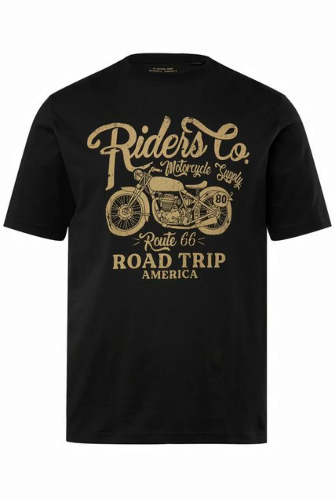 JP1880 T-Shirt T-Shirt Halbarm Motorrad-Print Rundhals bis 8 XL günstig online kaufen