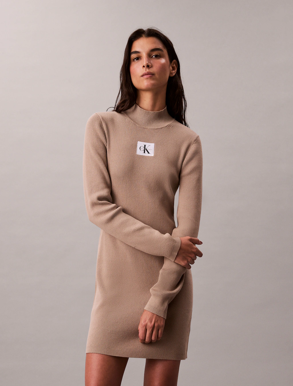 Calvin Klein Jeans Strickkleid "LS T NECK MINI DRESS", Mit Rundhalsausschni günstig online kaufen