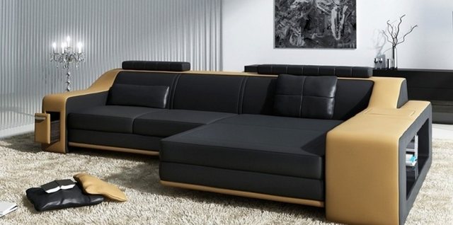 JVmoebel Ecksofa Designer Beige Wohnlandschaft luxus Ecksofa Polster Couch günstig online kaufen