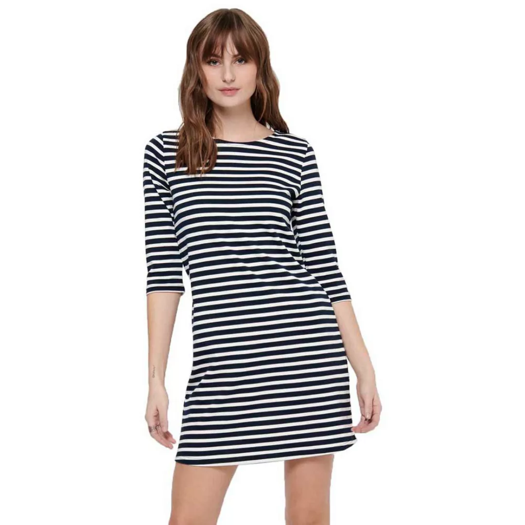 Only Brillant Kurzes Kleid XS Sky Captain / Stripes Cloud Dancer günstig online kaufen