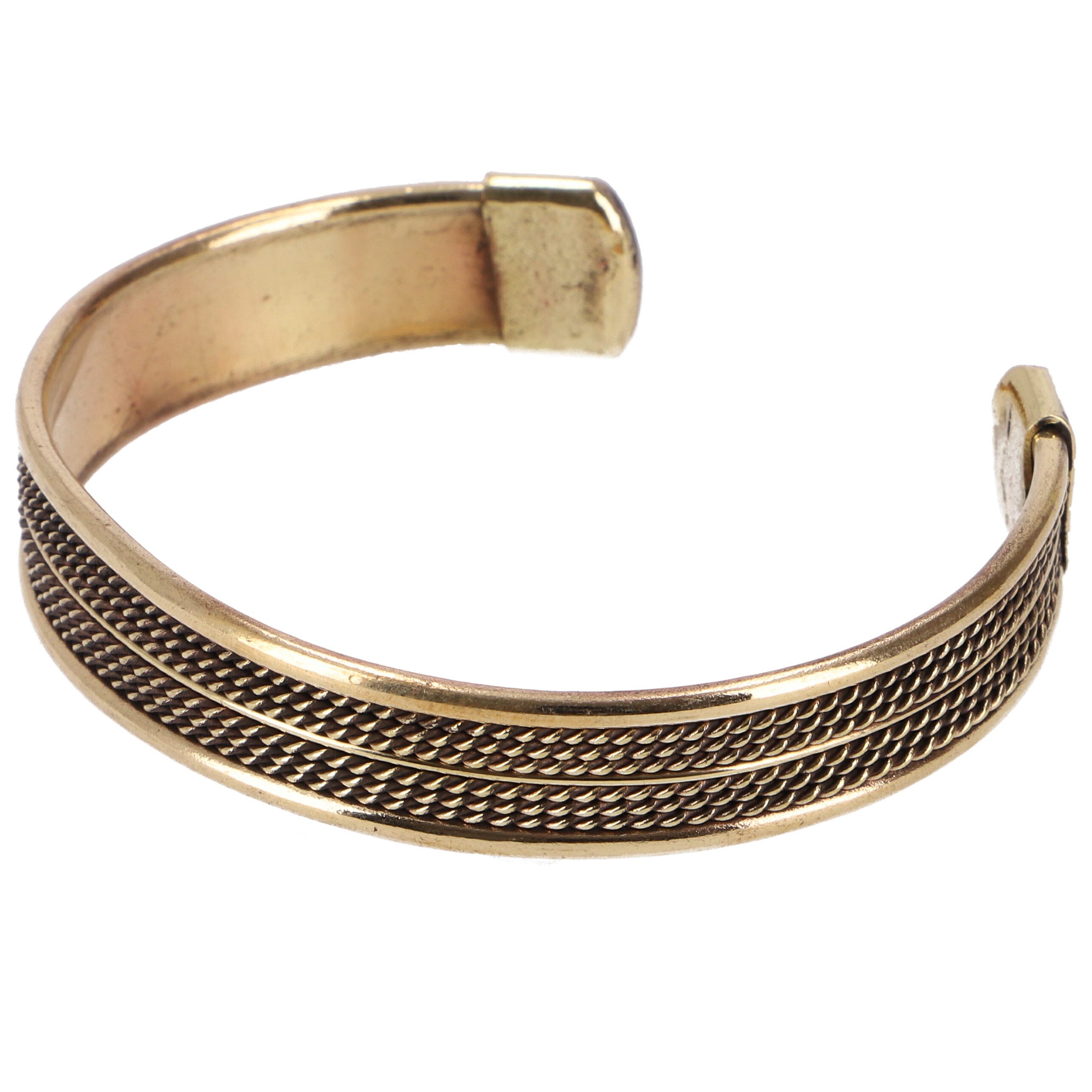 Guru-Shop Armreif Tribal Armreifen, goldfarbener Meander.. günstig online kaufen