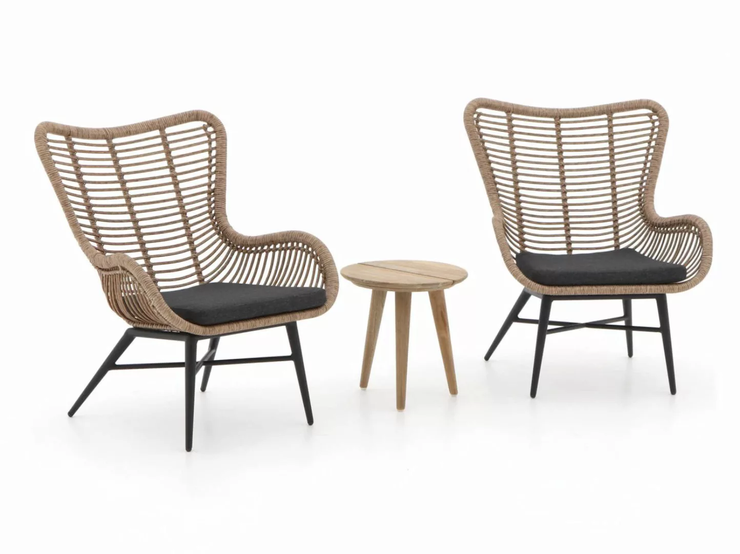 Intenso Rovello/ROUGH-K 40 cm Balkonmöbel-Set Lounge 3-teilig günstig online kaufen