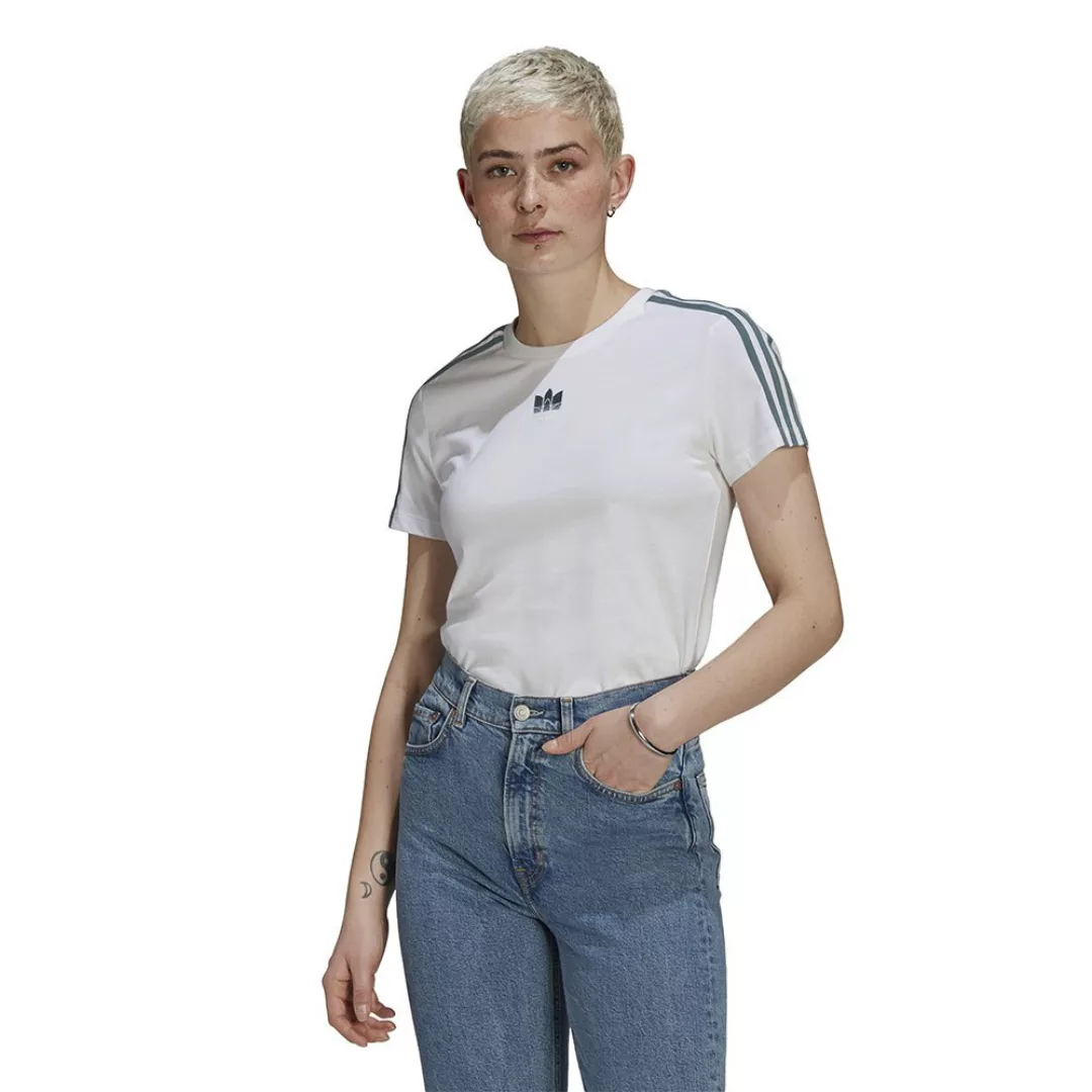 Adidas Originals Adicolor Slim Kurzarm T-shirt 38 White günstig online kaufen