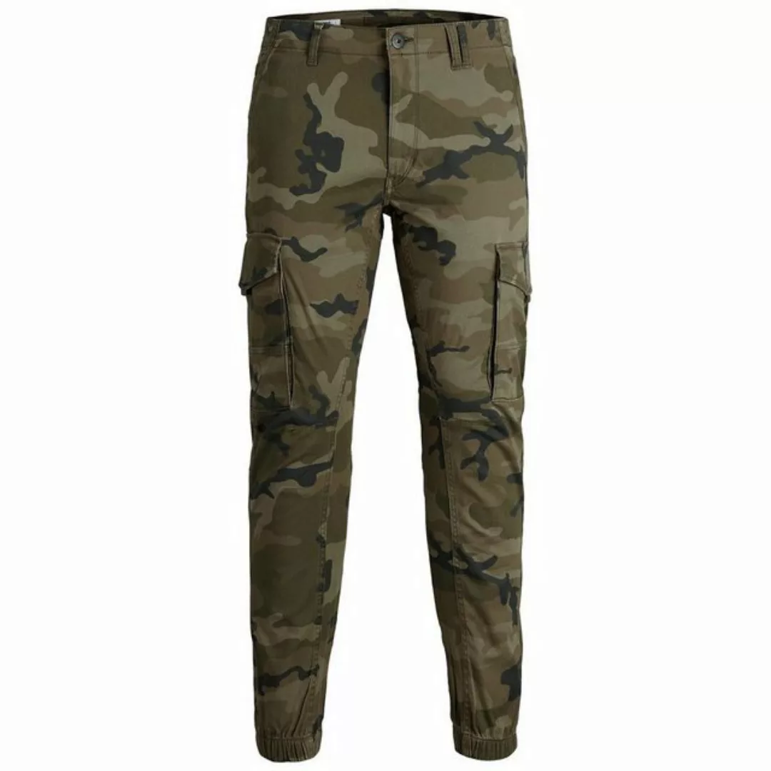 Jack & Jones Cargohose Große Größen Jack & Jones Cargohose oliv Camouflage günstig online kaufen