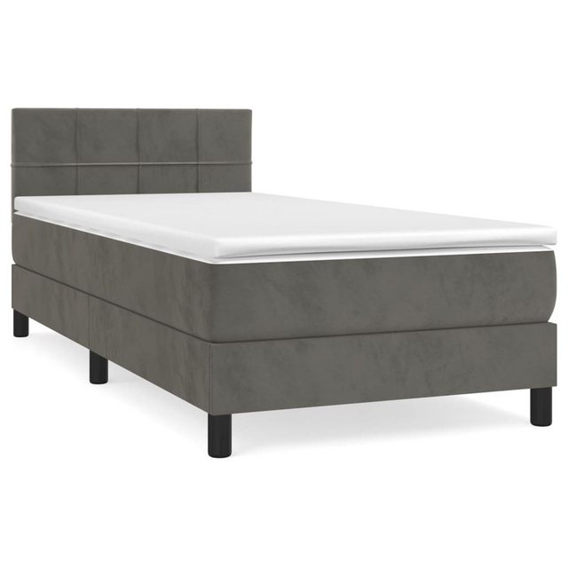 vidaXL Boxspringbett Bett Boxspringbett mit Matratze Samt (90 x 190 cm, Dun günstig online kaufen