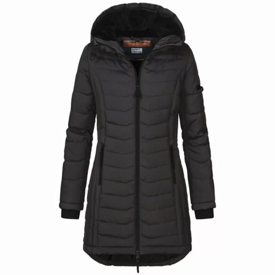 SUBLEVEL Steppjacke Damen Mantel mit Kapuze lange Winter Jacke Langer Parka günstig online kaufen