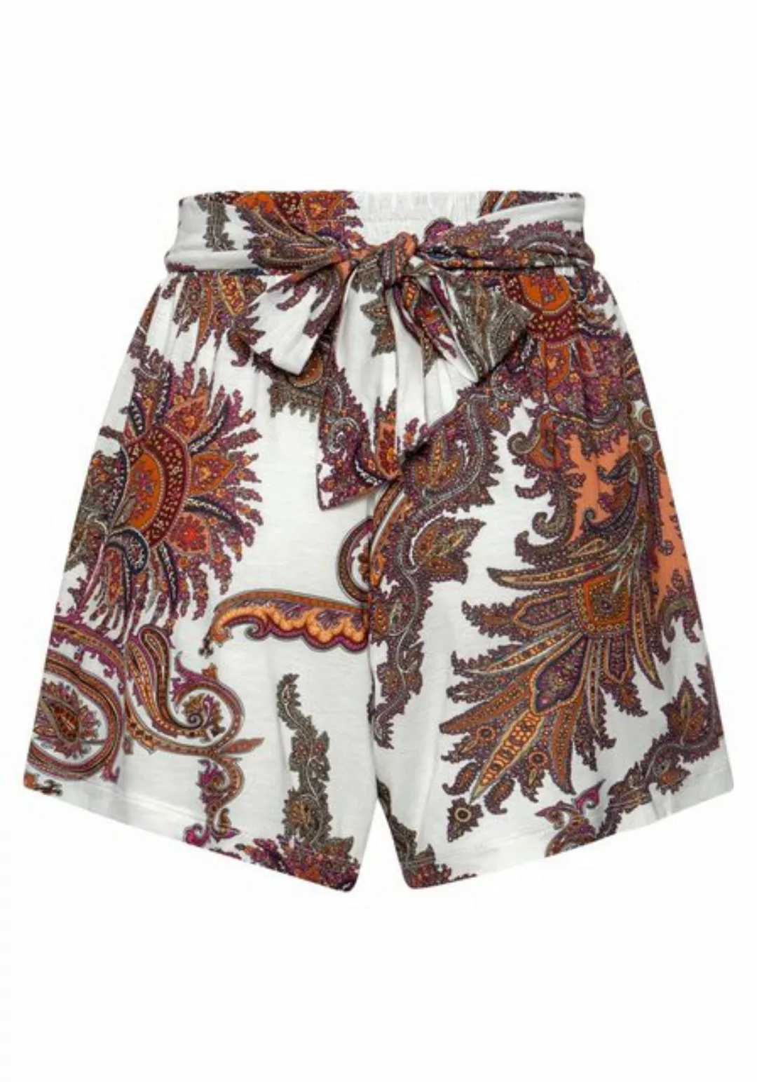 LASCANA Strandshorts mit Bindeband und Paisleydruck, elastischer Bund, kurz günstig online kaufen