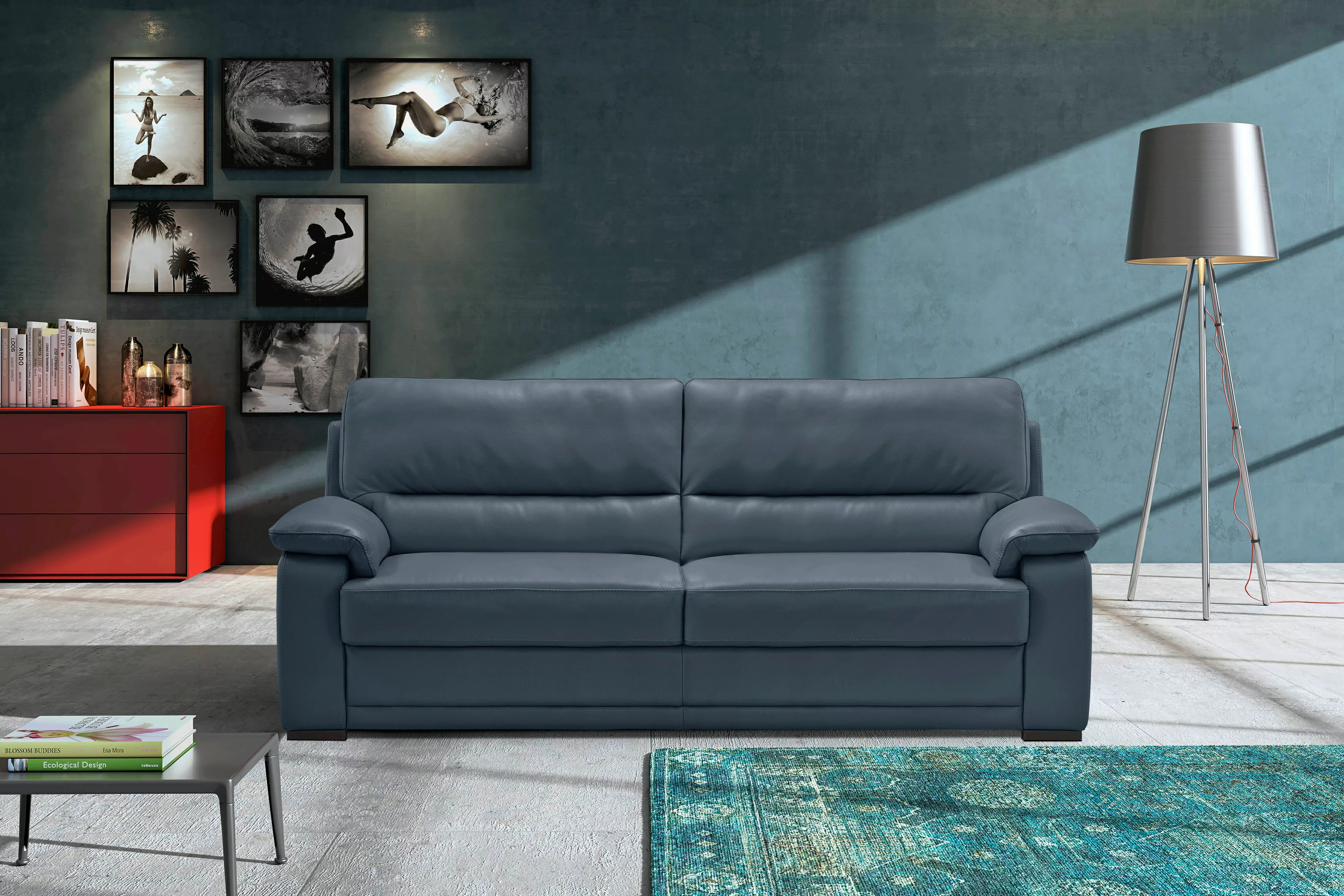 Egoitaliano 2,5-Sitzer "Doris, modernes Designersofa, Ledersofa mit erstkla günstig online kaufen