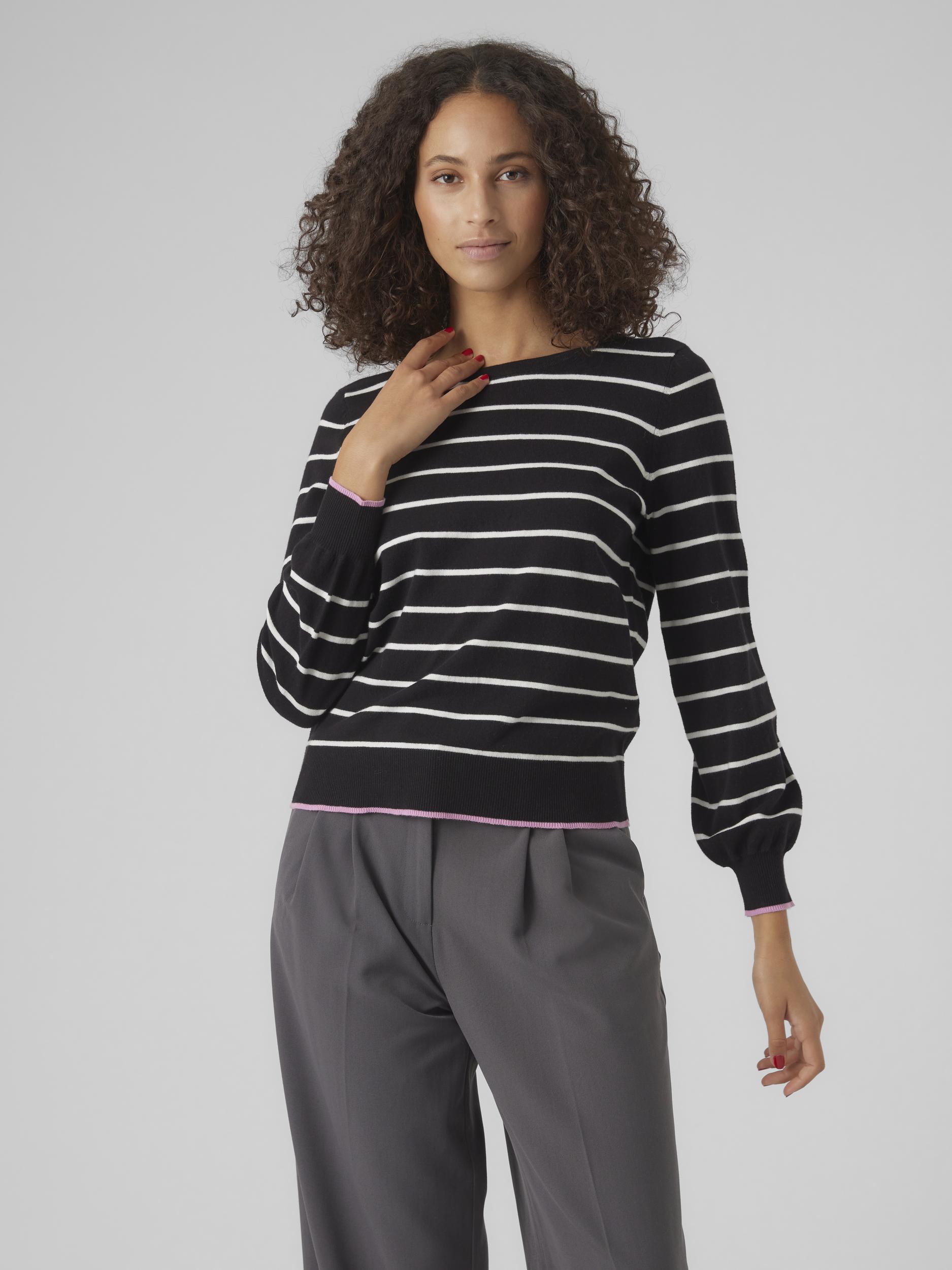 Vero Moda Strickpullover "VMALMA LS O-NCK BUTTON BACK PULLOVER BOO" günstig online kaufen