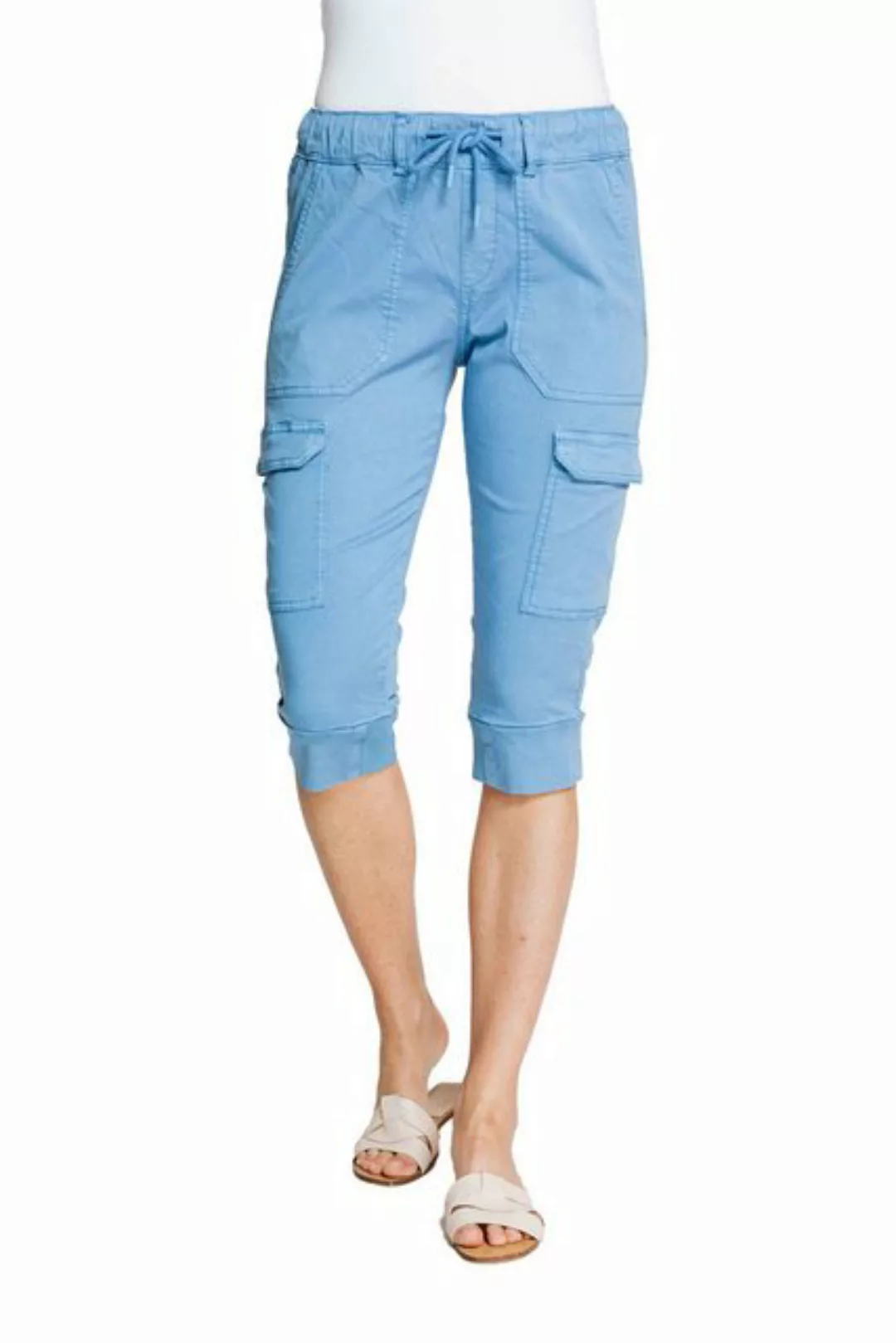 Zhrill Chinos ZHDAISEY CAPRI Hose Blau (0-tlg) bequemer Tragekomfort günstig online kaufen