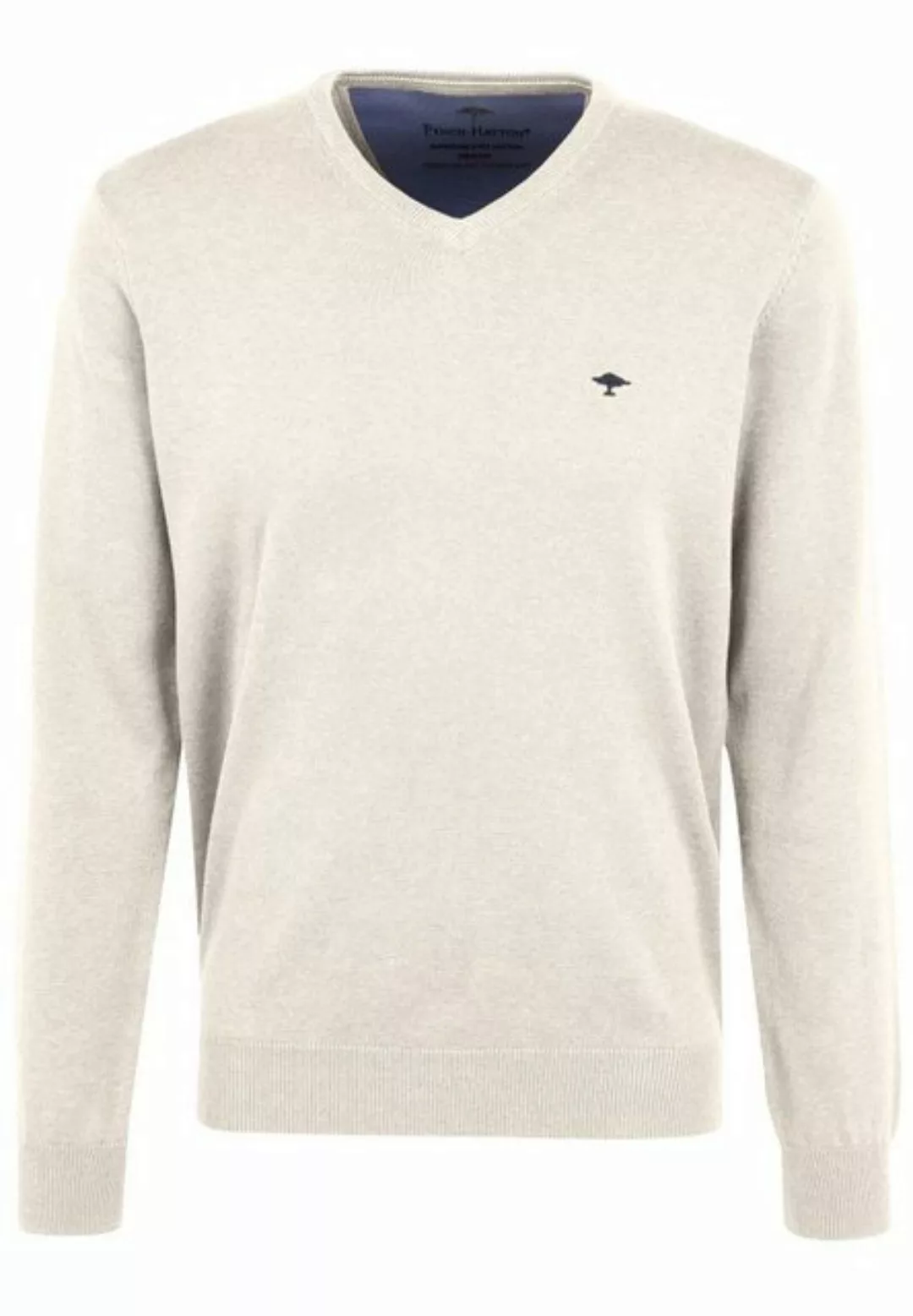 FYNCH-HATTON Strickpullover V-Neck - Basic Pullover - einfarbig günstig online kaufen