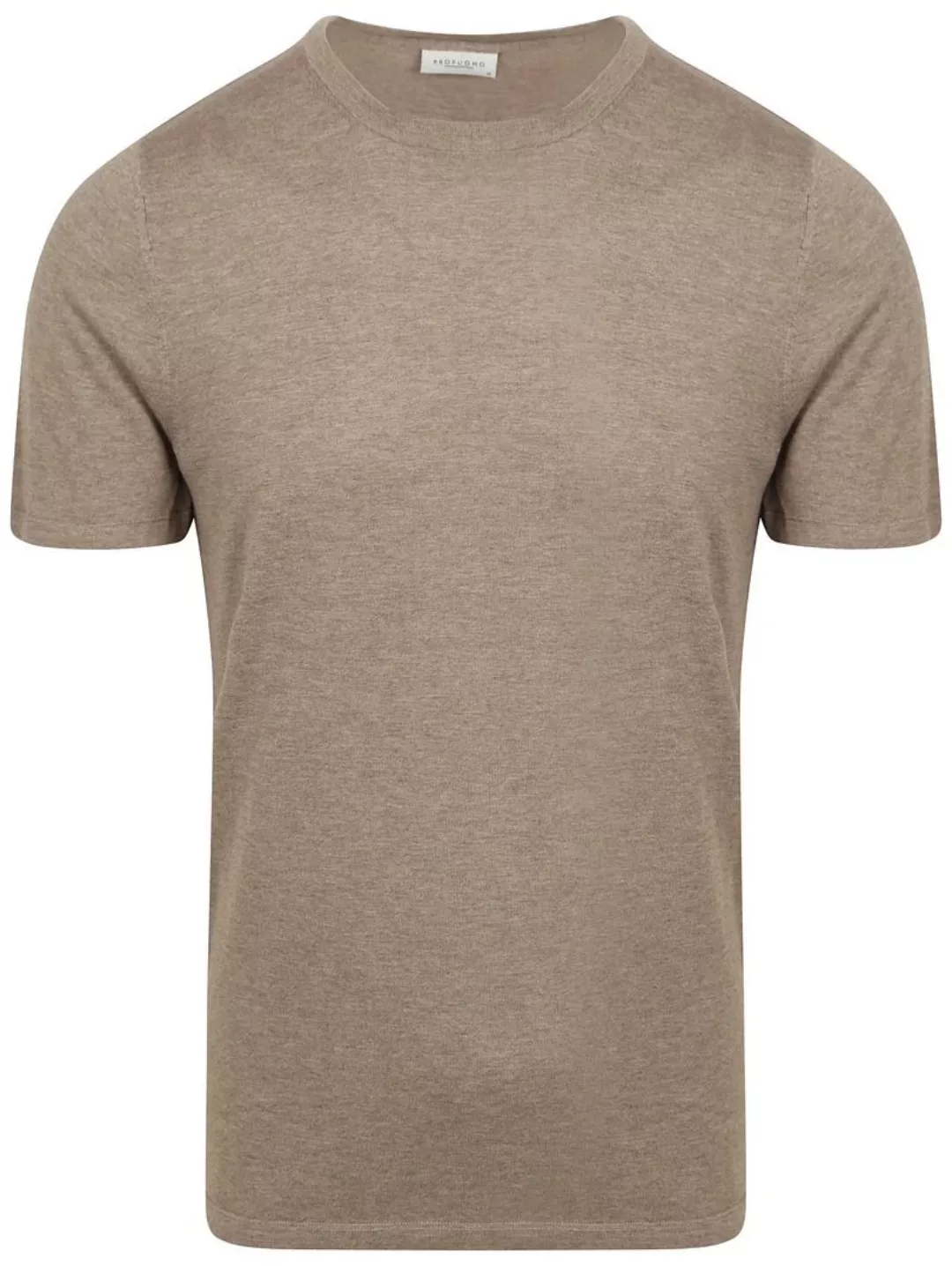 Profuomo T-Shirt Knitted Taupe - Größe XL günstig online kaufen