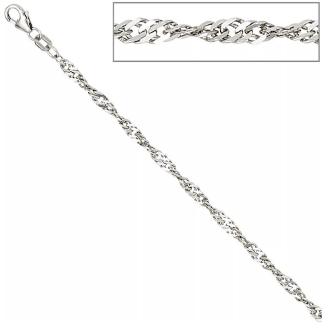 SIGO Singapurkette 925 Silber 2,9 mm 50 cm Halskette Kette Silberkette Kara günstig online kaufen