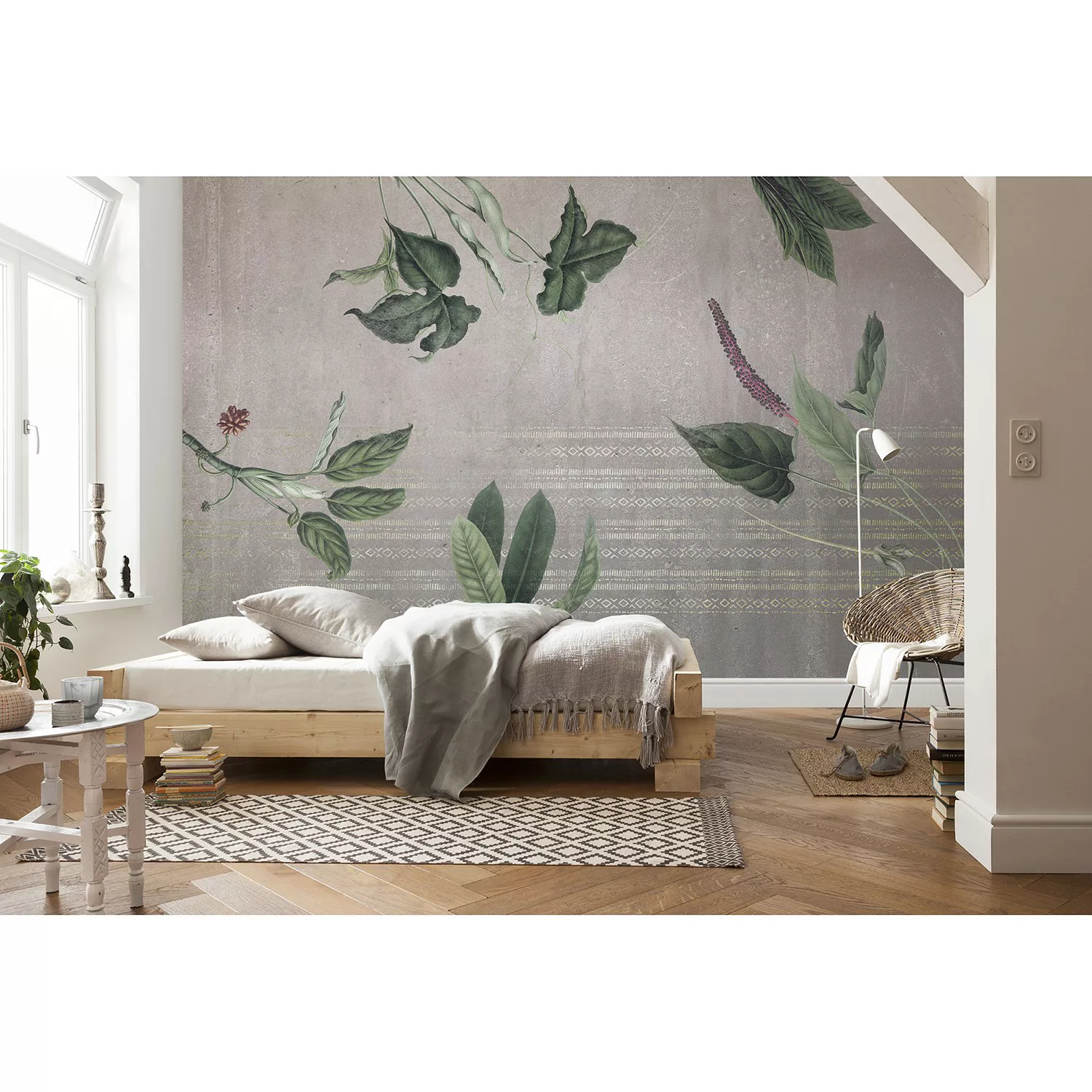 KOMAR Vlies Fototapete - Tropic Concrete - Größe 400 x 280 cm mehrfarbig günstig online kaufen