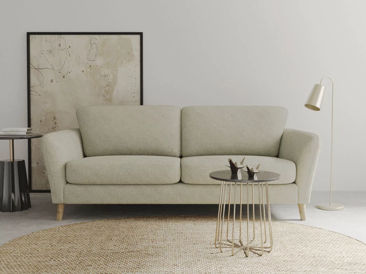 Home affaire 3-Sitzer "MARSEILLE 3er Sofa 206 cm, Cord, Flachgewebe, Strukt günstig online kaufen
