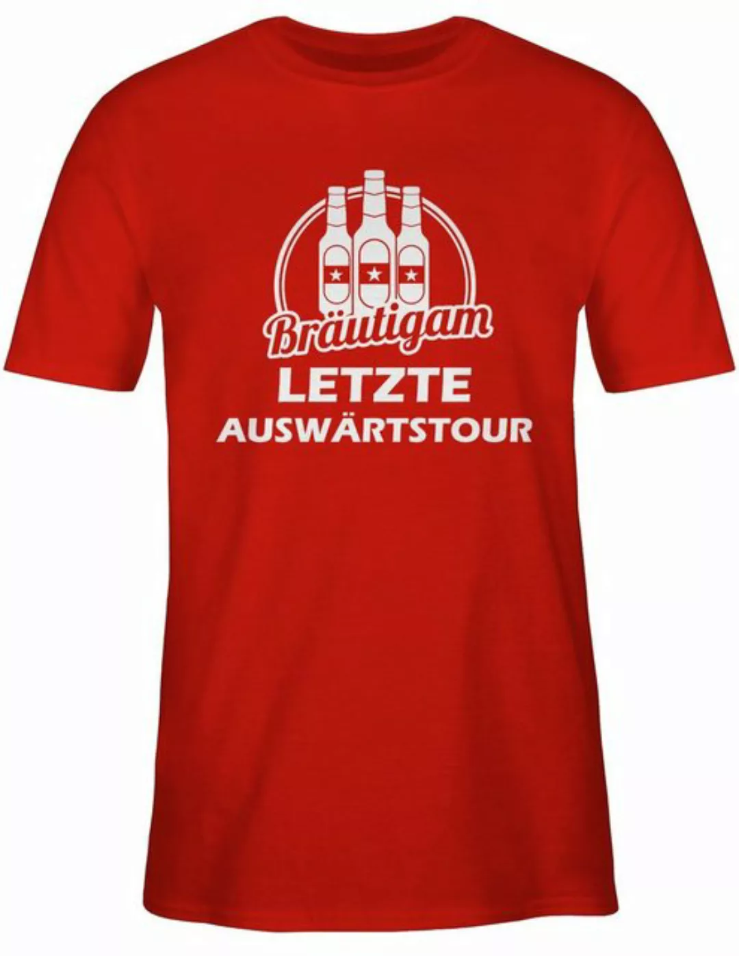 Shirtracer T-Shirt Letzte Auswärtstour Bräutigam Bier JGA Männer günstig online kaufen