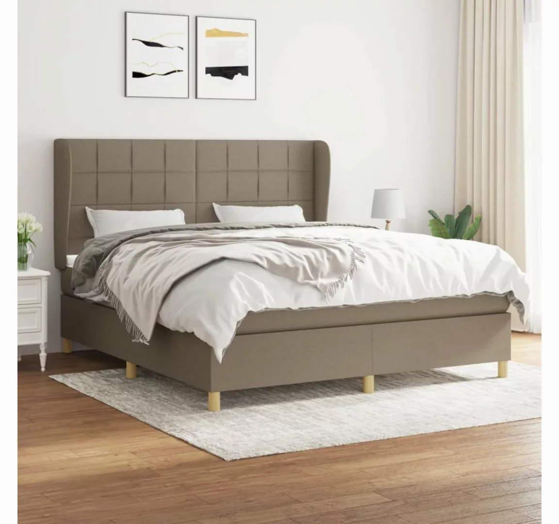 vidaXL Boxspringbett Bett Boxspringbett mit Matratze & Topper Stoff verschi günstig online kaufen