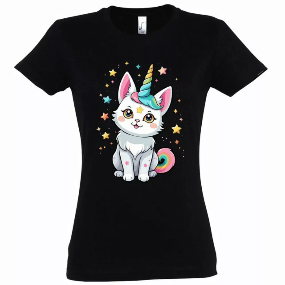 Youth Designz Print-Shirt Katze Einhorn Damen T-Shirt mit modischem Frontpr günstig online kaufen