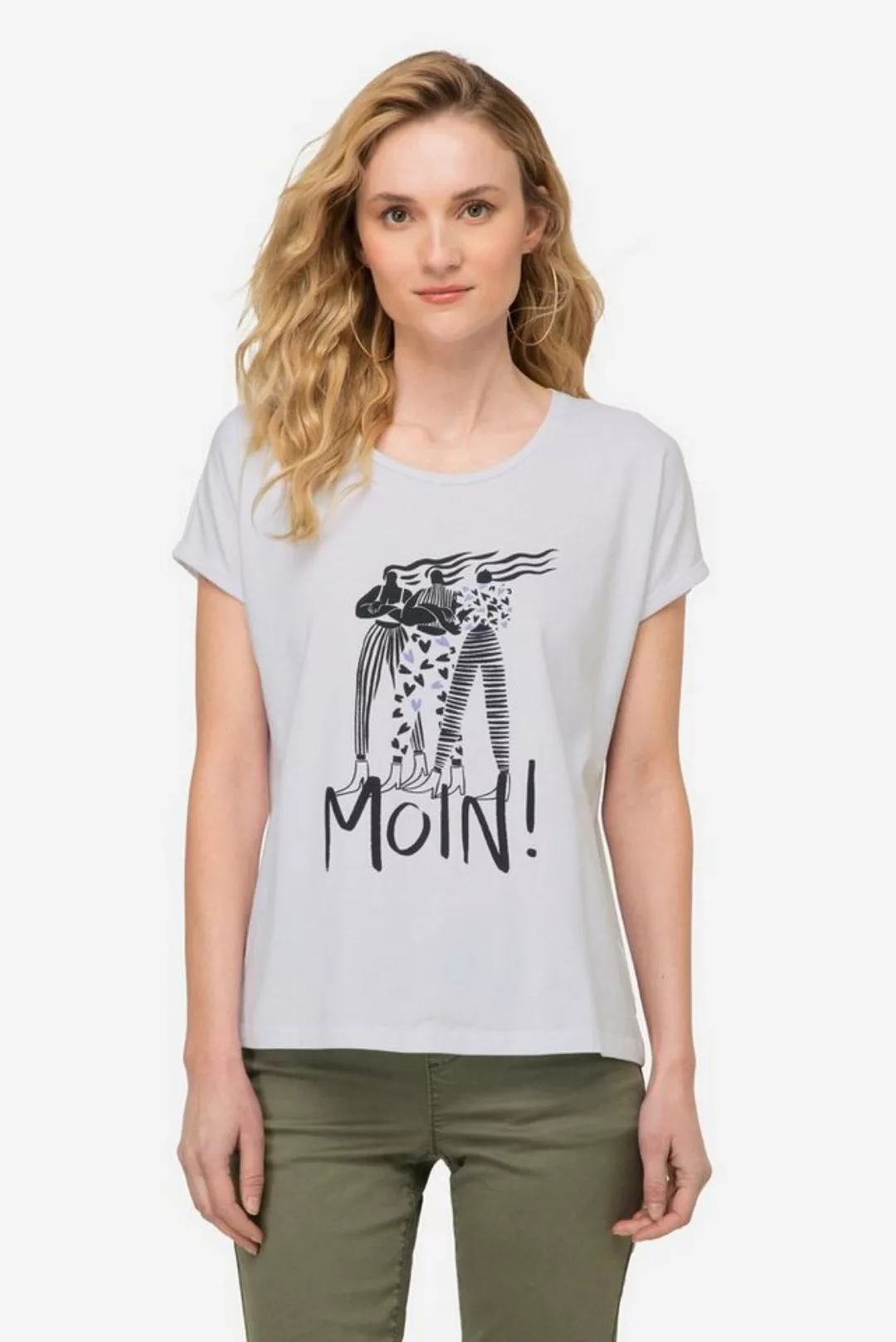 Laurasøn Rundhalsshirt T-Shirt oversized Frauen Motiv Rundhals günstig online kaufen