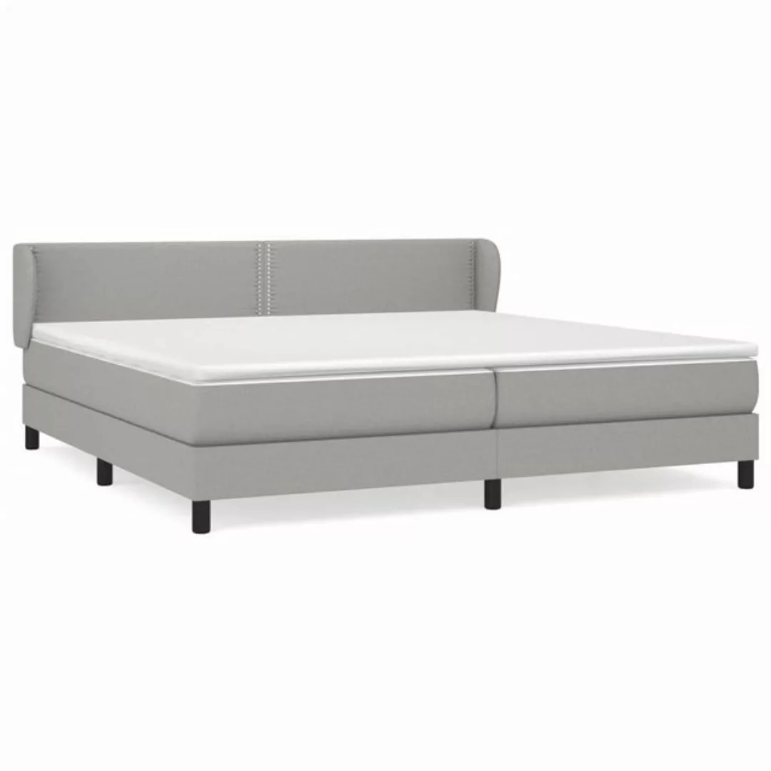 vidaXL Boxspringbett Boxspringbett mit Matratze Dunkelgrau 200x200 cm Stoff günstig online kaufen