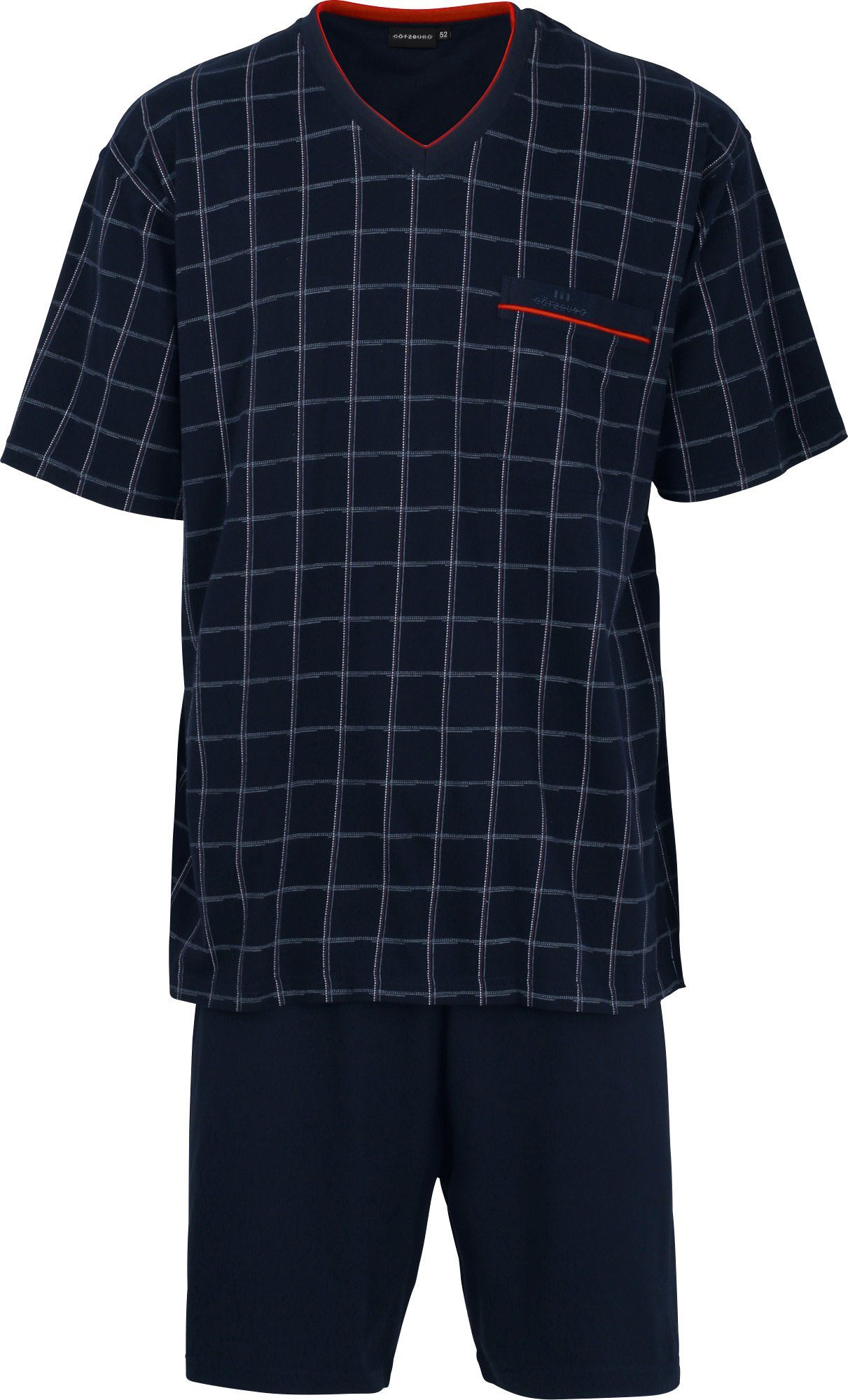 GÖTZBURG Shorty "Bronx", (2 tlg.), Kurzarm, V-Ausschnitt, kurze Hose, Baumw günstig online kaufen