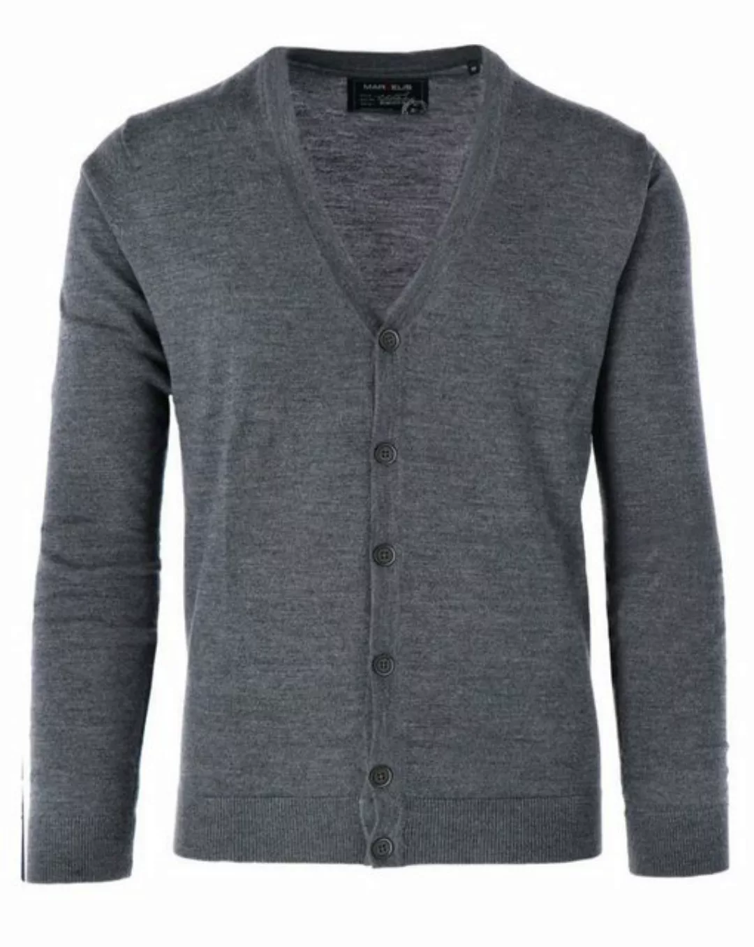 MARVELIS Strickjacke Cardigan - Casual Fit - Merino - Anthrazit (1-tlg) günstig online kaufen