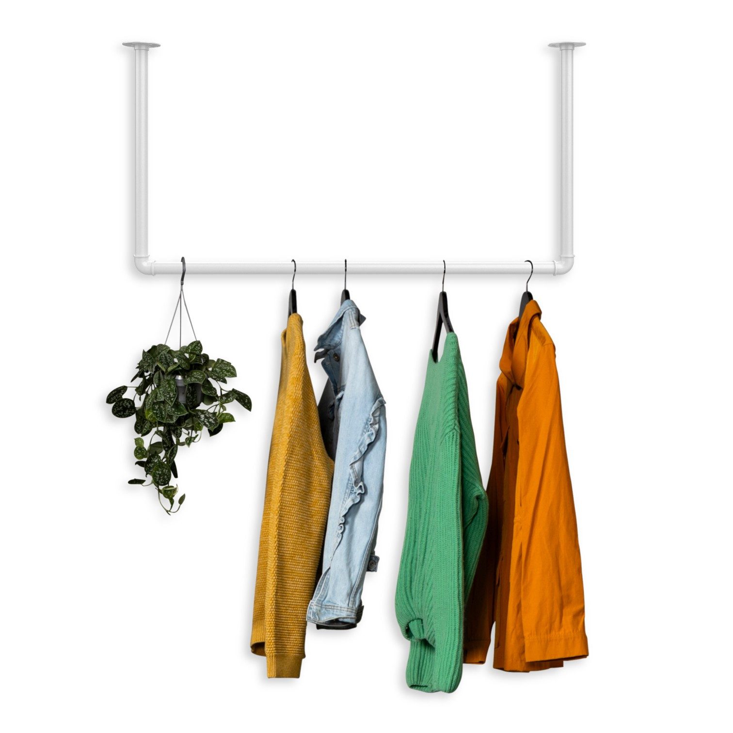 RSR Hangers Kleiderstange Milow Weiß Garderobe günstig online kaufen