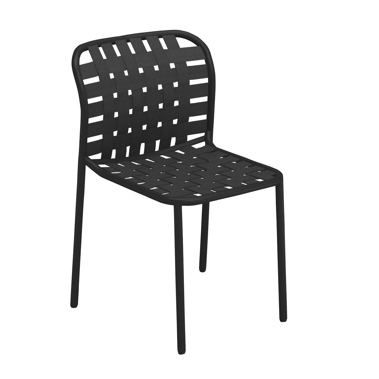 emu - Yard Gartenstuhl - schwarz, grauschwarz/Sitz elastische Gurte grausch günstig online kaufen