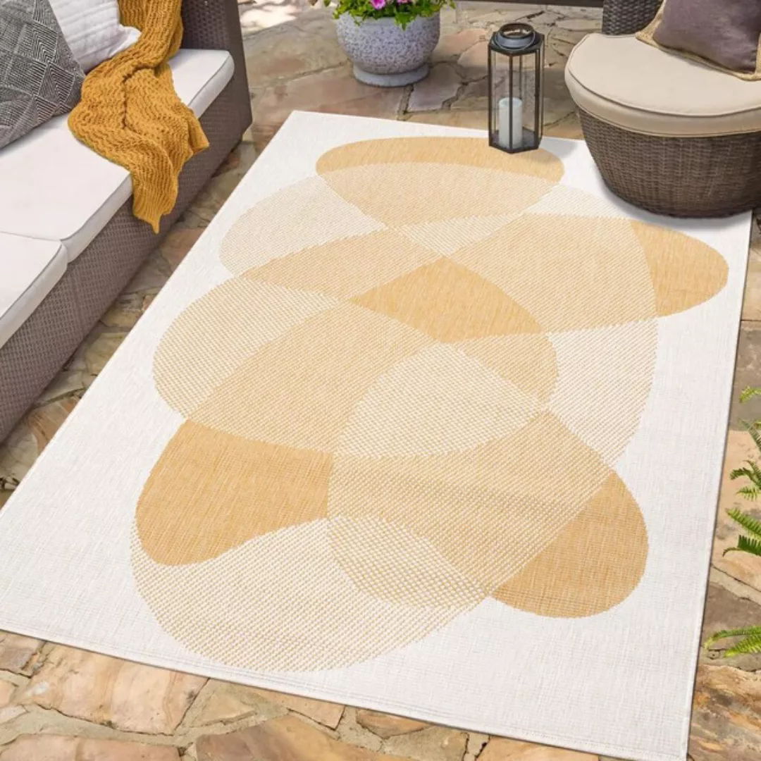 Carpet City Outdoorteppich »DUO RUG 5835«, rechteckig, 5 mm Höhe, Wendetepp günstig online kaufen