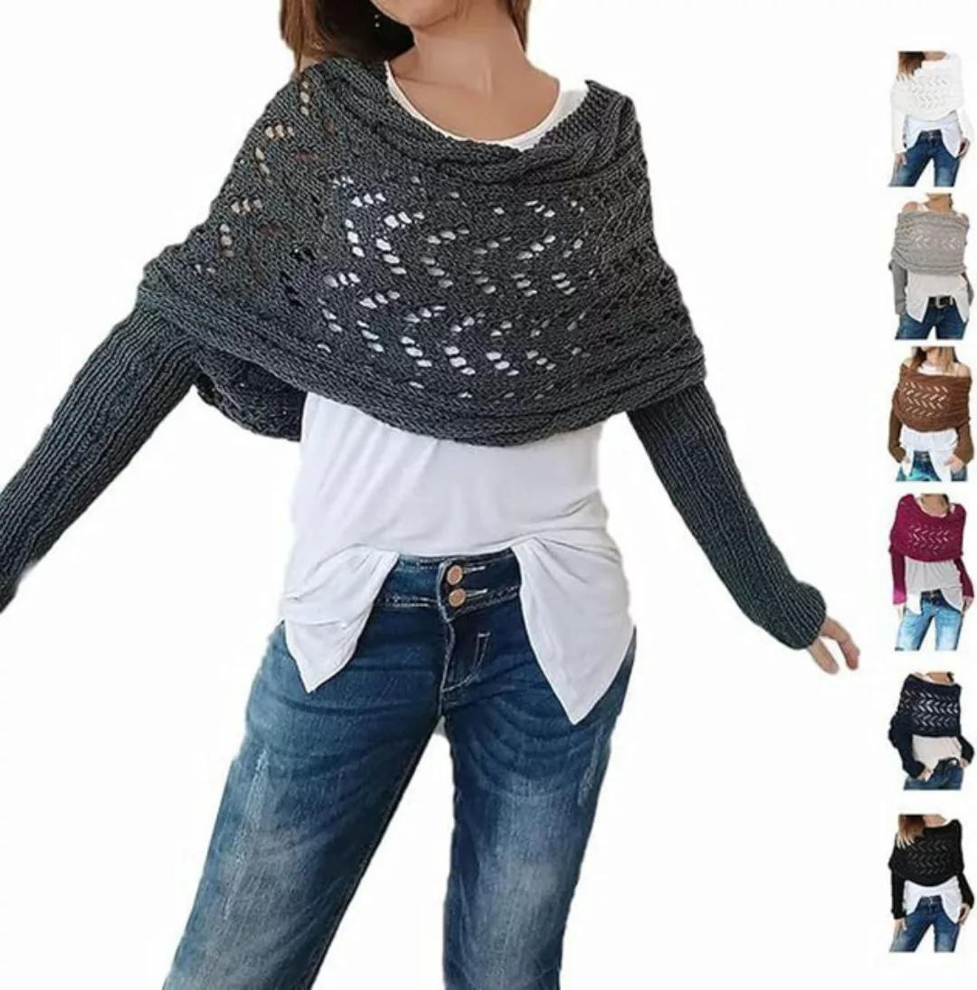 Coonoor Cape Strickschal mit Ärmeln Modischer Kabelstrickschal für Frauen ( günstig online kaufen