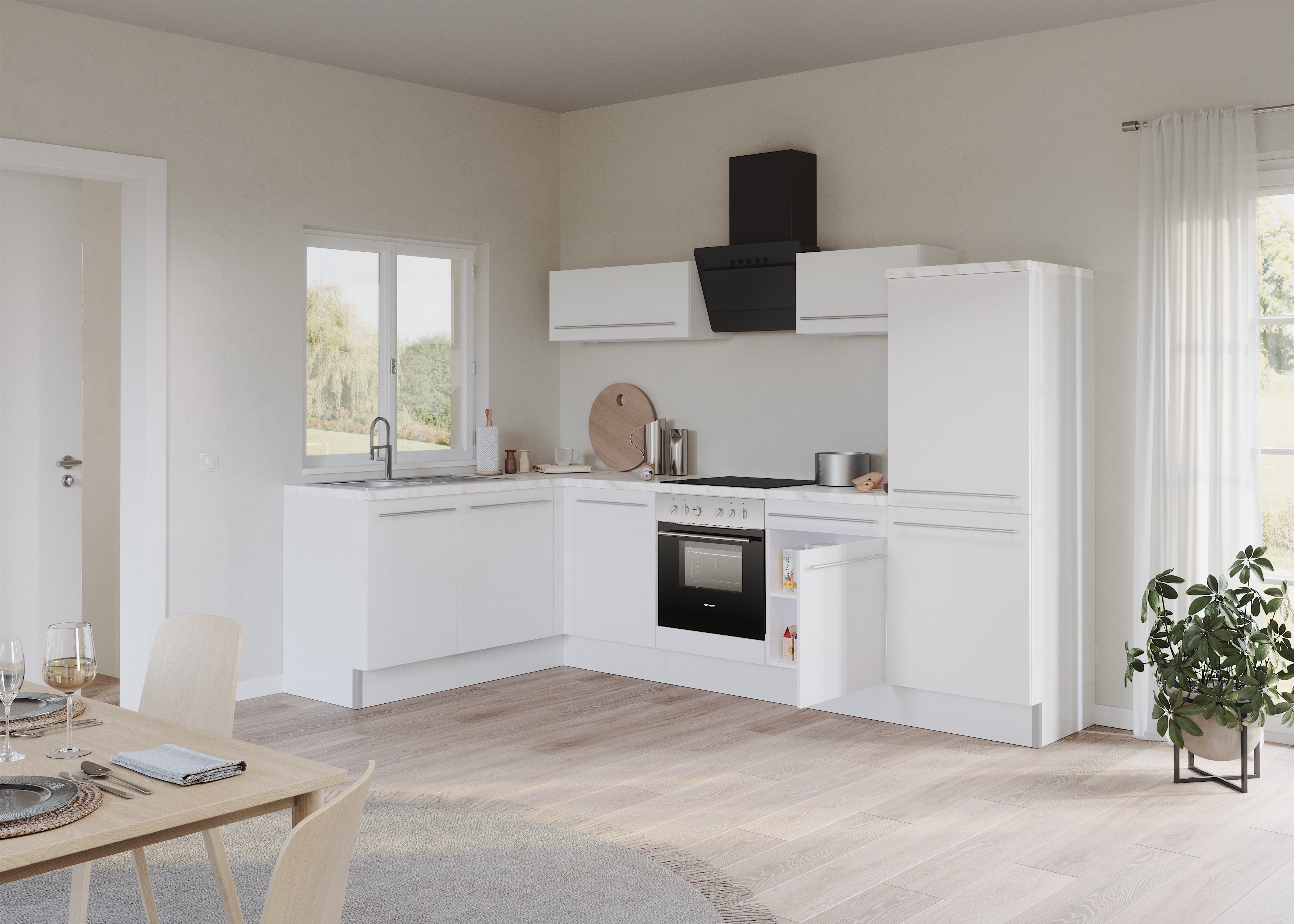 KOCHSTATION Küche »KS-Bern2«, Stellmaße 175 x 295 cm, wahlweise mit E-Gerät günstig online kaufen