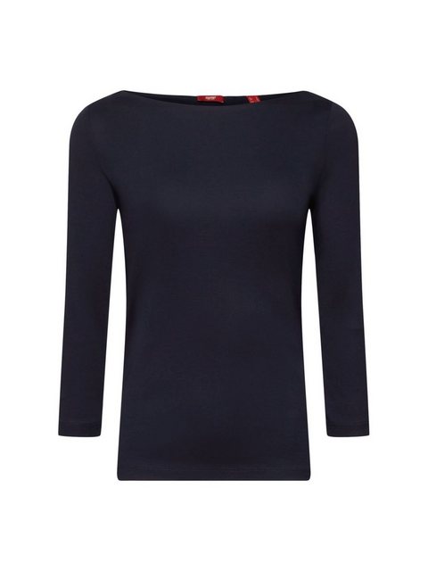 Esprit 3/4-Arm-Shirt Longsleeve mit Bootausschnitt günstig online kaufen