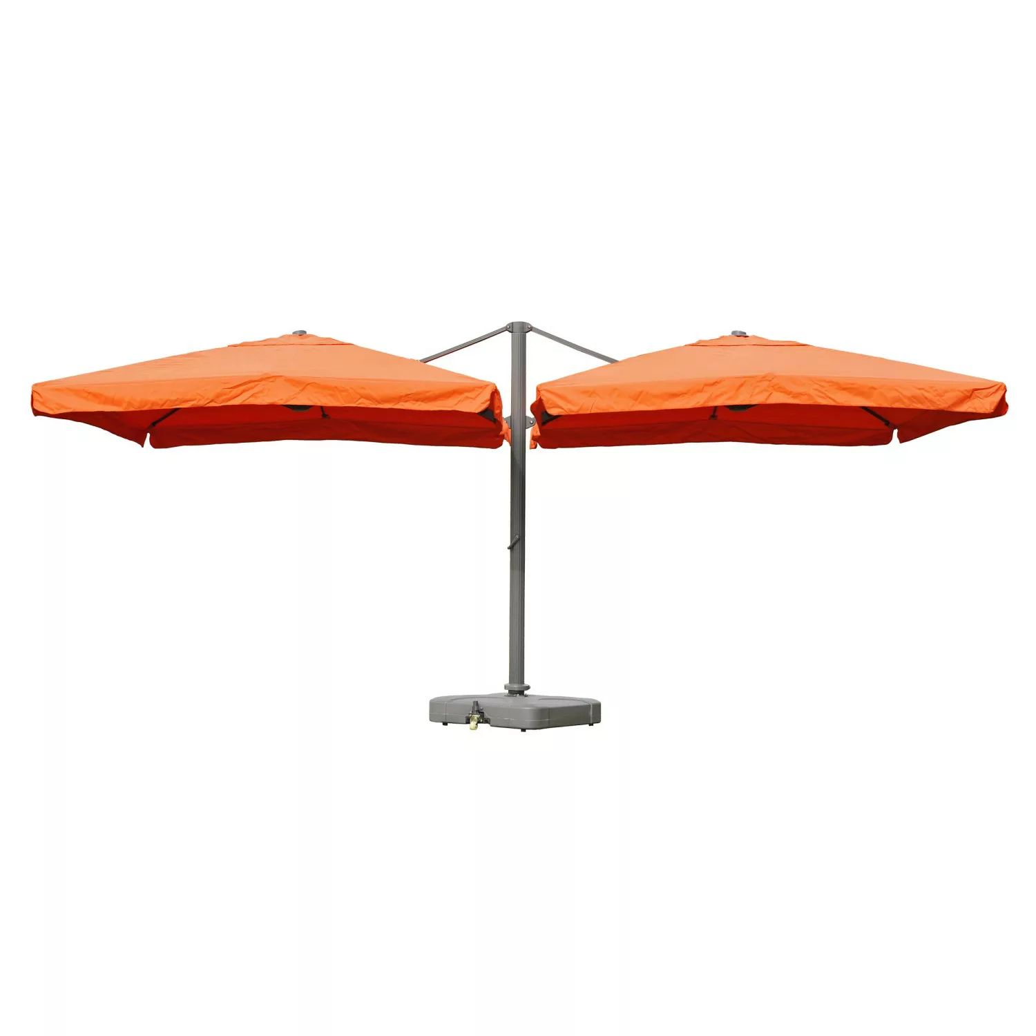 MCW Doppel-Ampelschirm T44 Terracotta mit Ständer günstig online kaufen