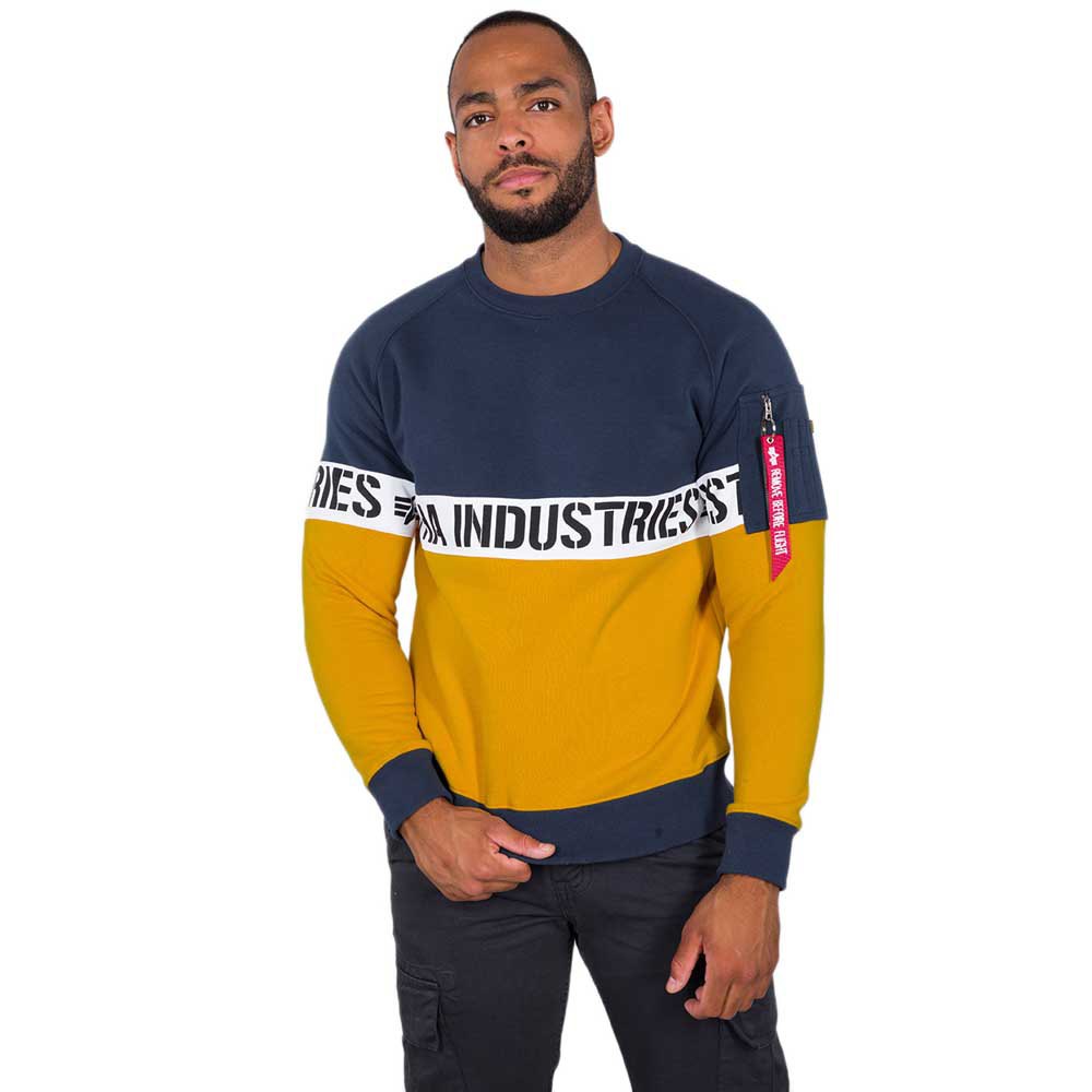 Alpha Industries Ai Stripe Sweatshirt S New Navy / Red günstig online kaufen